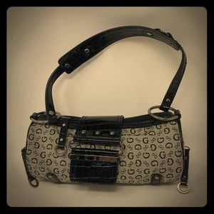 Guess mini purse black and gray.